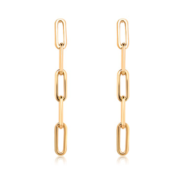 Gold Chain Link Earrings